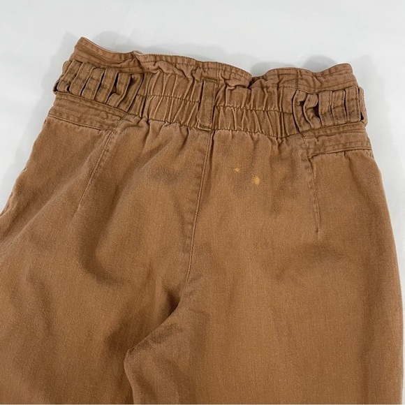 Vintage Chastelle Pleated Trouser Girls Sz 10 Tan Brown High Waist Straight Leg - Picture 6 of 9